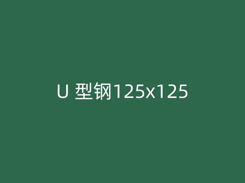 U 型鋼125x125