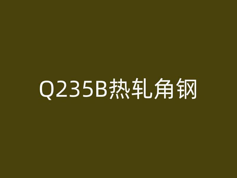 Q235B熱軋角鋼